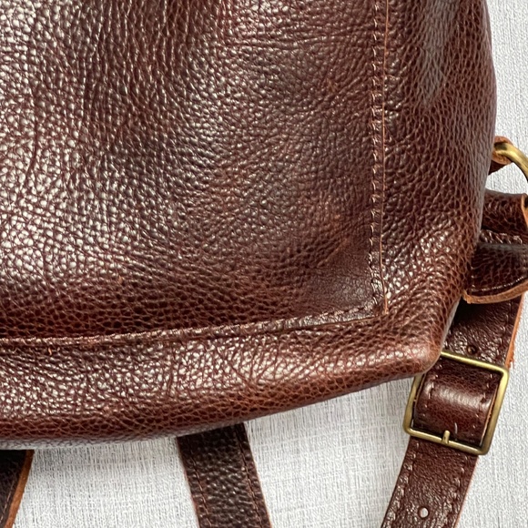 Portland Leather Goods PLG Backpack Rugged Handmade Front Pocket Reddish Brown - Picture 3 of 12